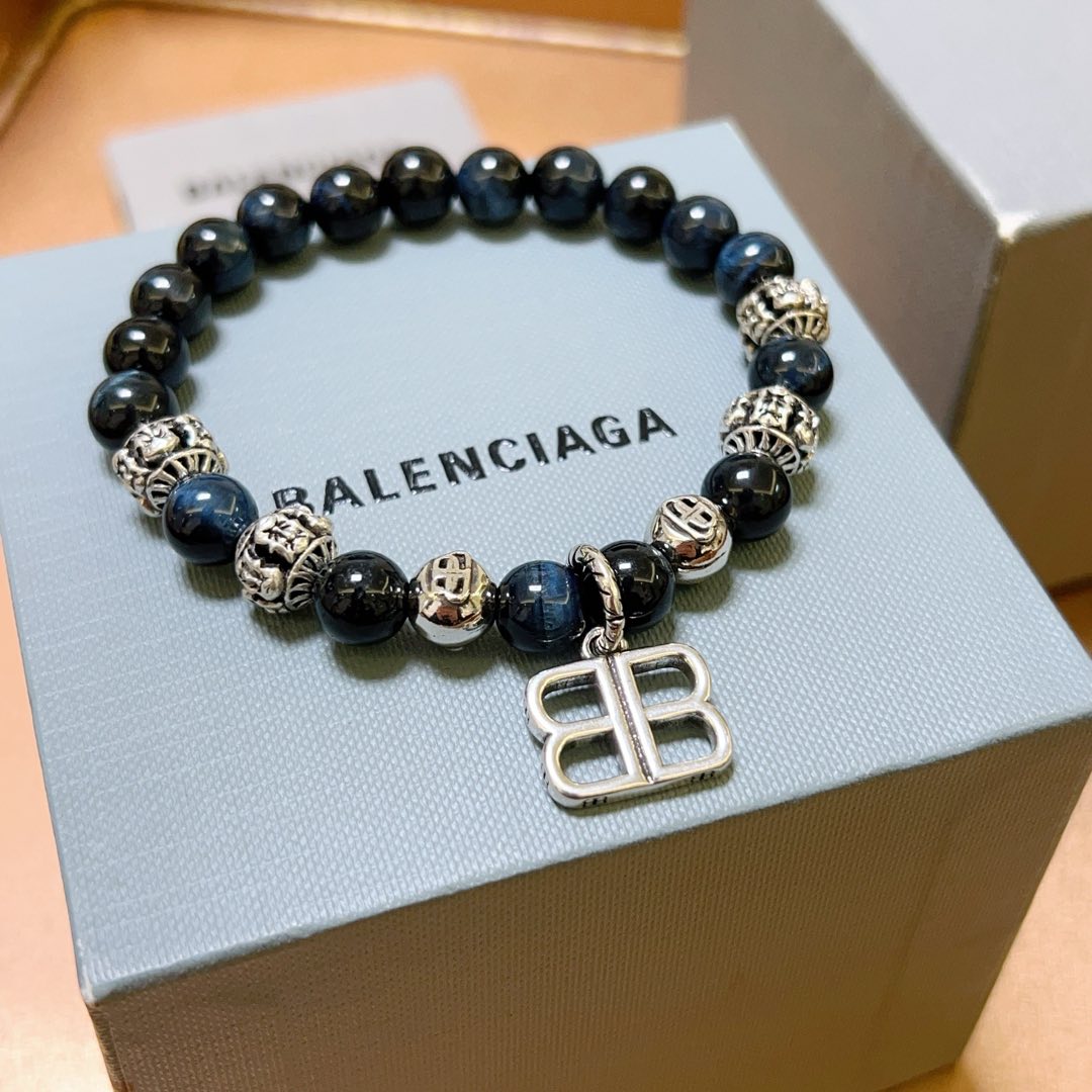 Natural Tiger Eye Stone Balenciaga Bracelet 🇷🇼 Tiger Eye Stone Thai S - Jewelry