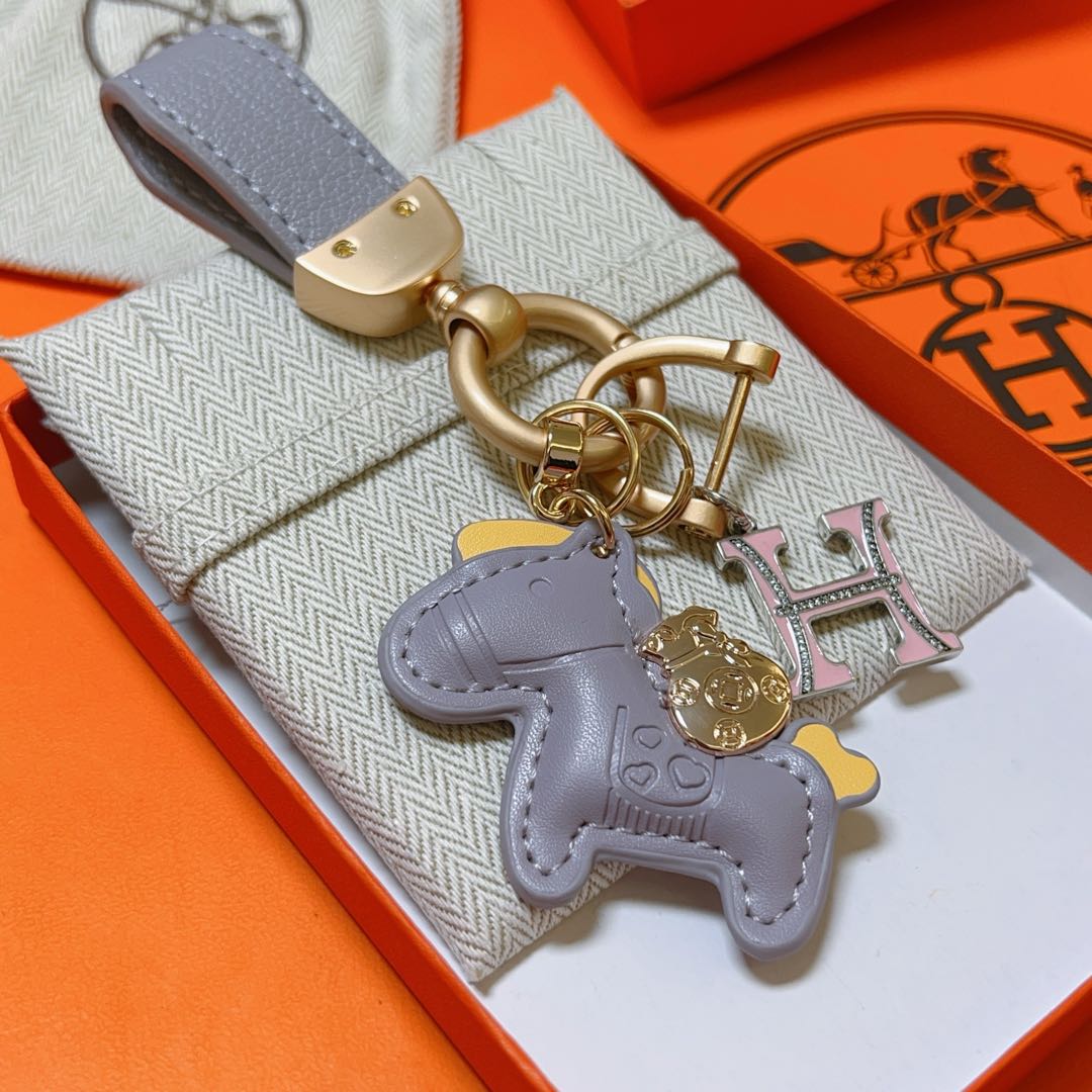 New Hermes keychain, thickened platinum version - Comprehensive 3