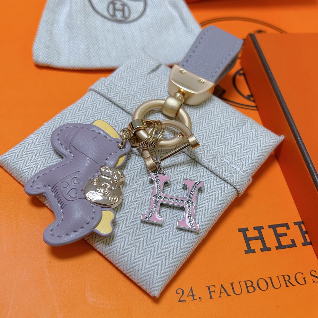 New Hermes keychain, thickened platinum version - Comprehensive 2