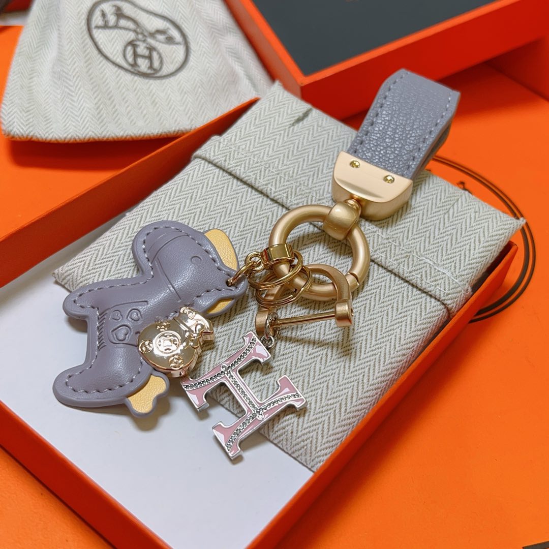New Hermes keychain, thickened platinum version - Comprehensive 5