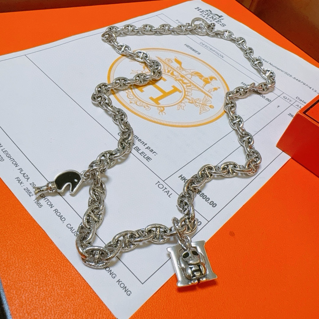 真的会心动🐎🐎 HERMES 爱马仕项链 🐴猪鼻子H项链系列首饰 进口材质定制 5