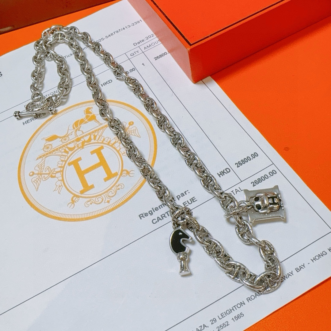 真的会心动🐎🐎 HERMES 爱马仕项链 🐴猪鼻子H项链系列首饰 进口材质定制 9