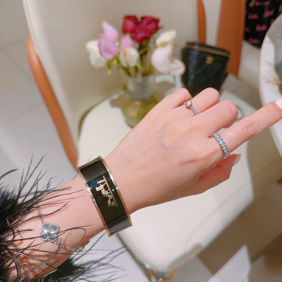 爱马仕 Hermès 传世高定珠宝耳环项链戒指首饰 #A662F054 6
