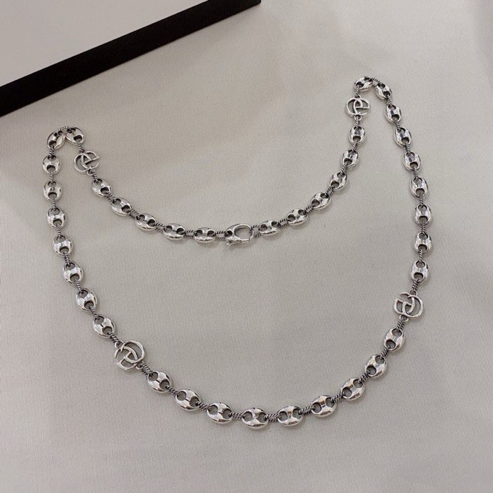 NO:106181,Gucci/Gucci 2025 new men's accessories classic retro double G anchor necklace size about 60cm weight about 59g, jewelry quality, gucci, gucci, necklace19860909Gucci/古驰2025年新款男士配饰经典复古双 G 船锚项链 尺寸约60cm 重约59g,饰品精品,gucci,gucci,necklace,Jewelry