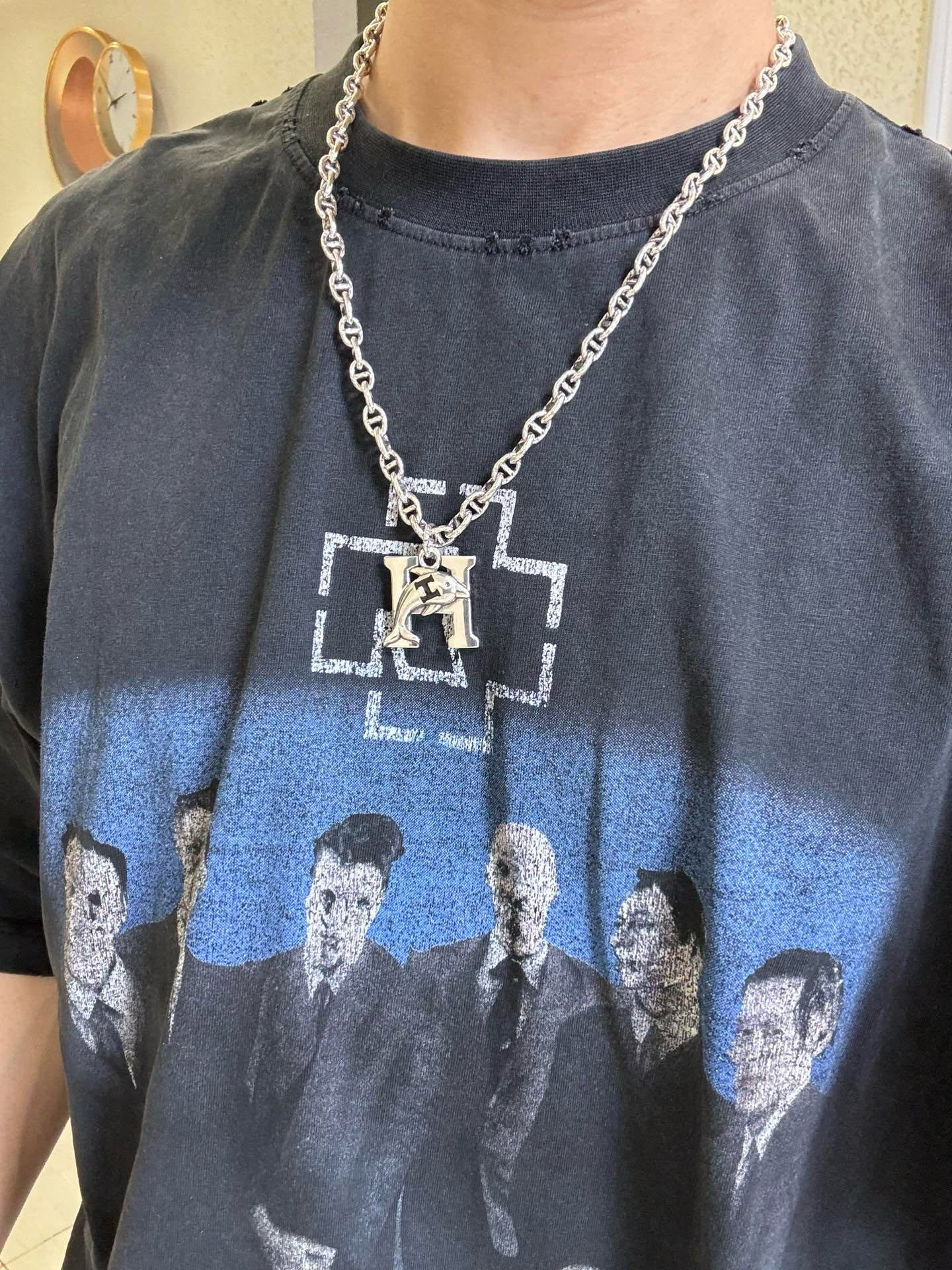 批140。🌀🌟HERMES  爱马仕项链 猪鼻子项链系列首饰 进口定制.高端链条经典搭配 新品 简单时尚🌟专柜一致 火爆款出货 设计独特 前卫 男女必备款！