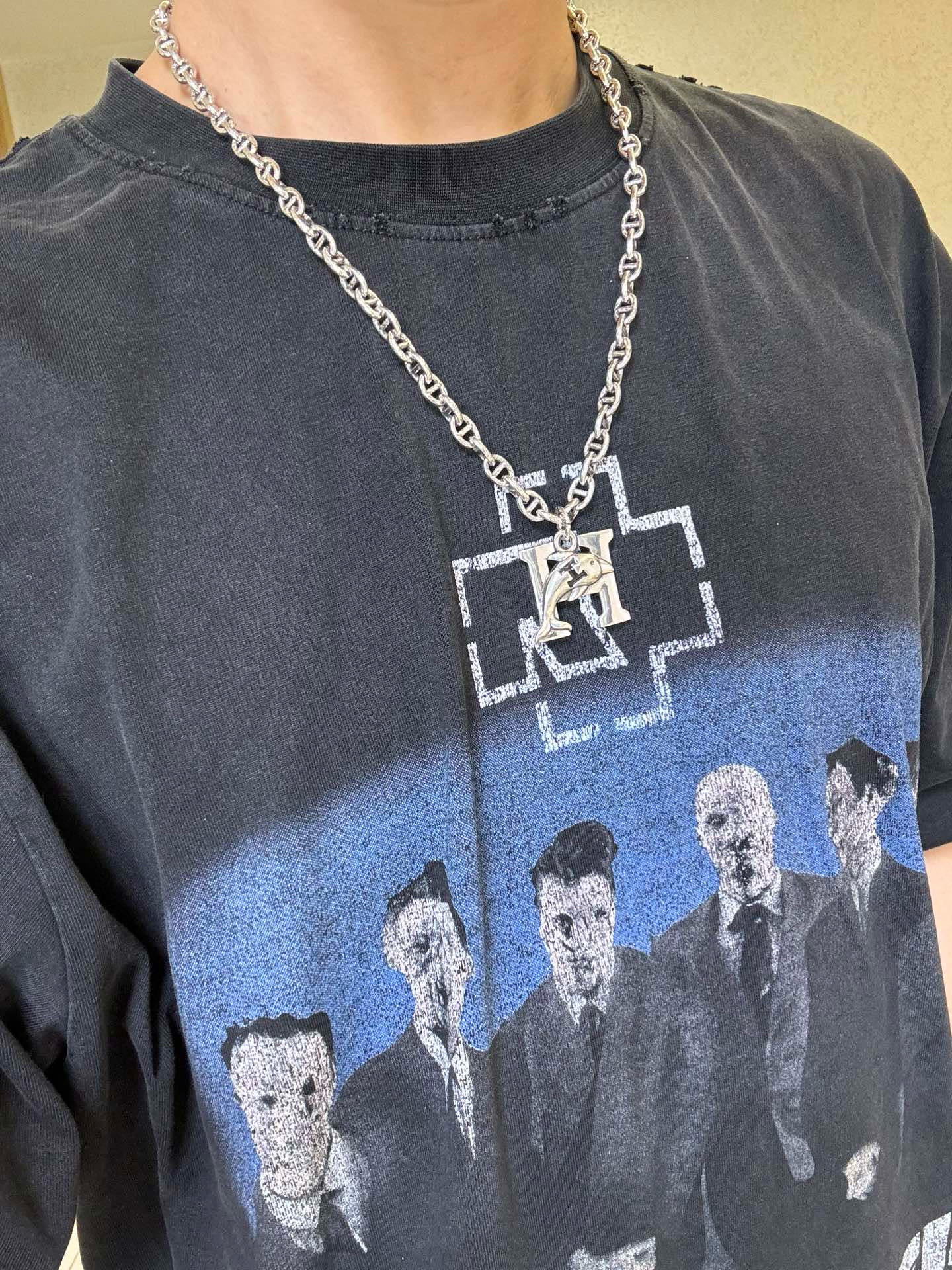 批140。🌀🌟HERMES  爱马仕项链 猪鼻子项链系列首饰 进口定制.高端链条经典搭配 新品 简单时尚🌟专柜一致 火爆款出货 设计独特 前卫 男女必备款！