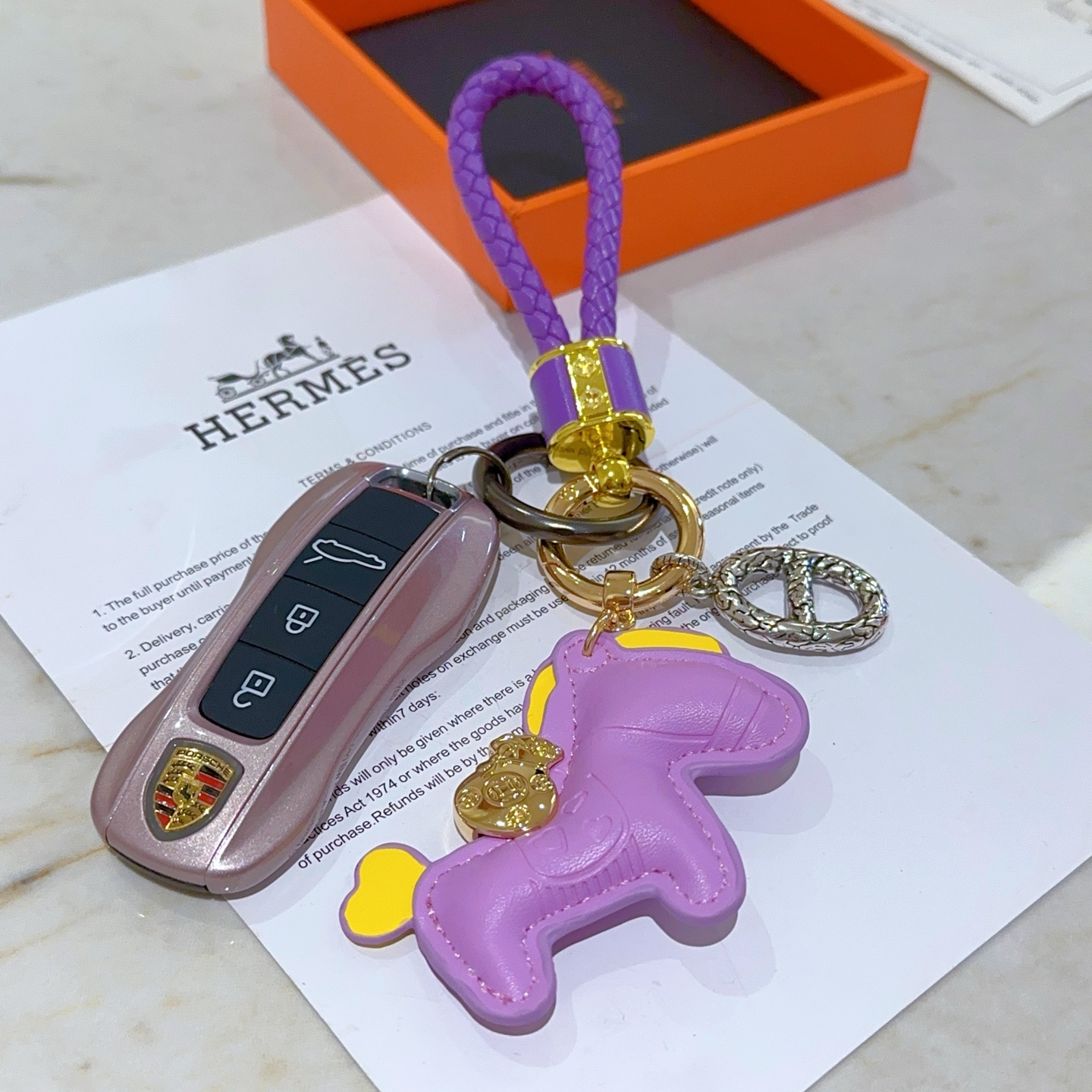 Luxury Hermes Key Button in Platinum: Customized and Refined Craftsmanship - 图片 1