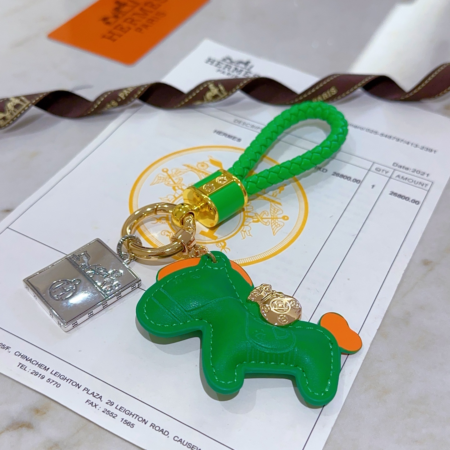 Luxurious Hermes Horse Key Button Platinum Keychain: Exquisite Customized Design with High-End Craftsmanship - 图片 2