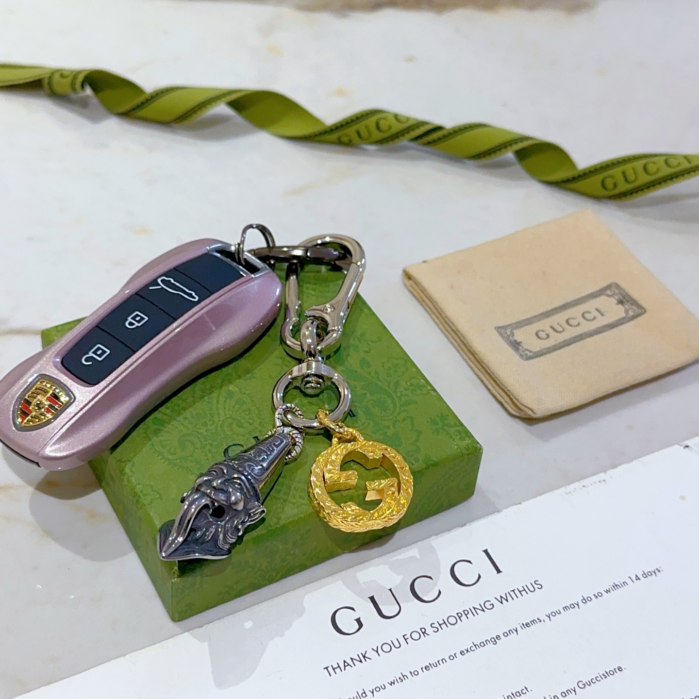 “New Gucci Bag Buttons with Anger Forest Double G Design Key Buttons” - 图片 5