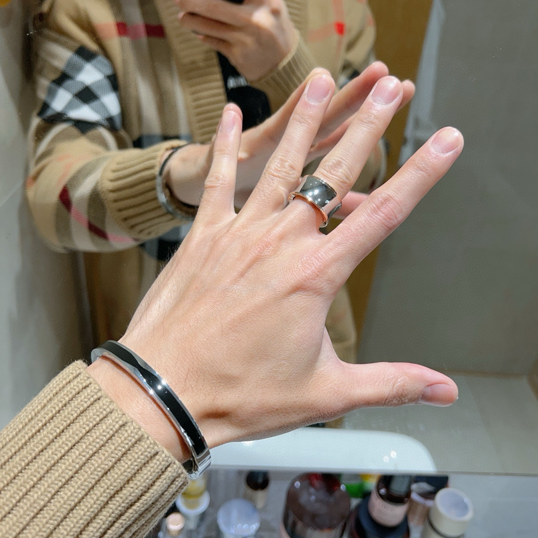Bvlgari 宝格丽戒指V金材质 BVLGARI宝格丽