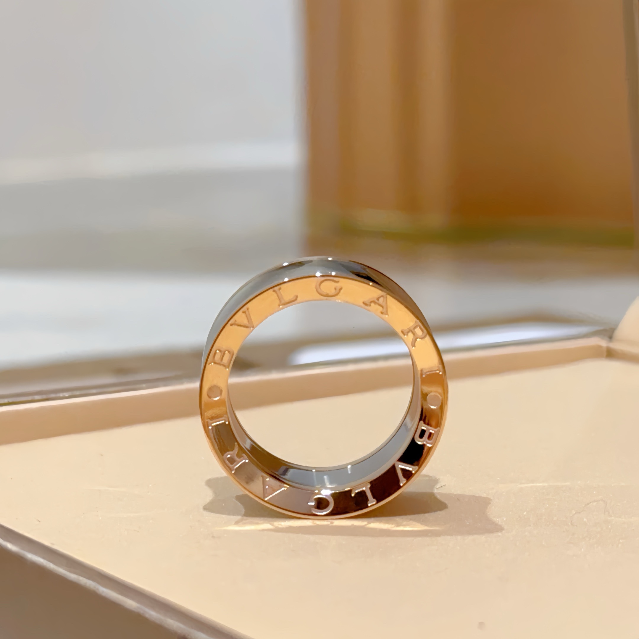 Bvlgari 宝格丽戒指V金材质 BVLGARI宝格丽