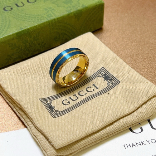 Gucci Anger Forest Ring, Gold Finish, Blue Enamel, Unisex Design 1 Gucci Anger Forest Ring, Gold Finish, Blue Enamel, Unisex Design