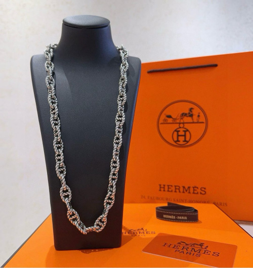 Hermes Silver Pig Nose Chain Necklace,New Arrival,Fashionable Unisex Style 1 Hermes Silver Pig Nose Chain Necklace,New Arrival,Fashionable Unisex Style