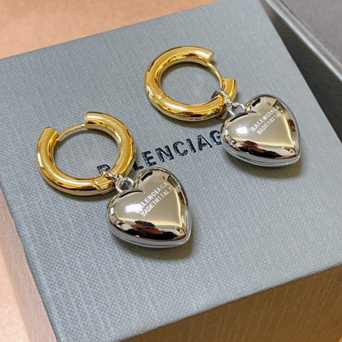 Balenciaga Gold & Silver Heart Earrings - Iconic Style with Modern Design 1 Balenciaga Gold & Silver Heart Earrings - Iconic Style with Modern Design