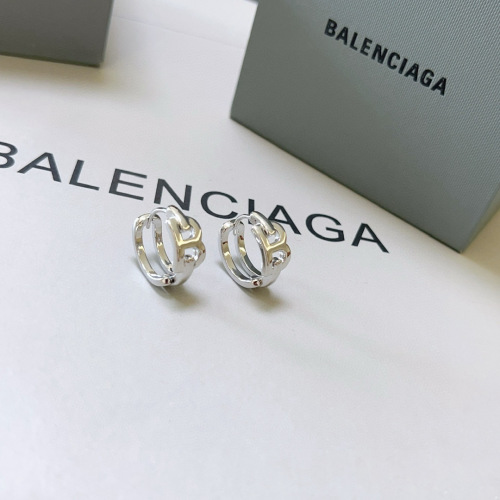 Balenciaga Women's Silver-Tone Chain Link Hoop Earrings 1 Balenciaga Women's Silver-Tone Chain Link Hoop Earrings