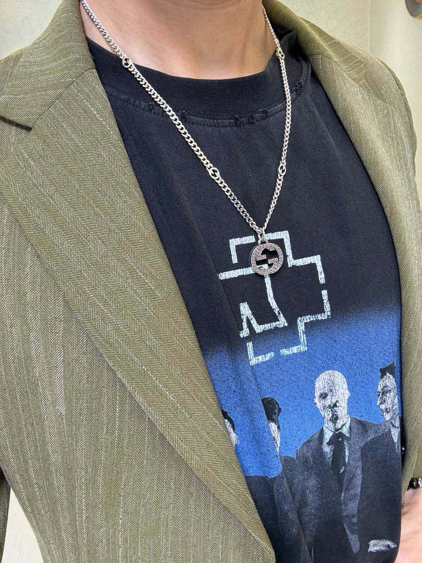    新品发布 👒𝐆𝐮𝐜𝐜𝐢古驰项链最新款链条档次更高明星同款Anger Forest系列双G经典款联名