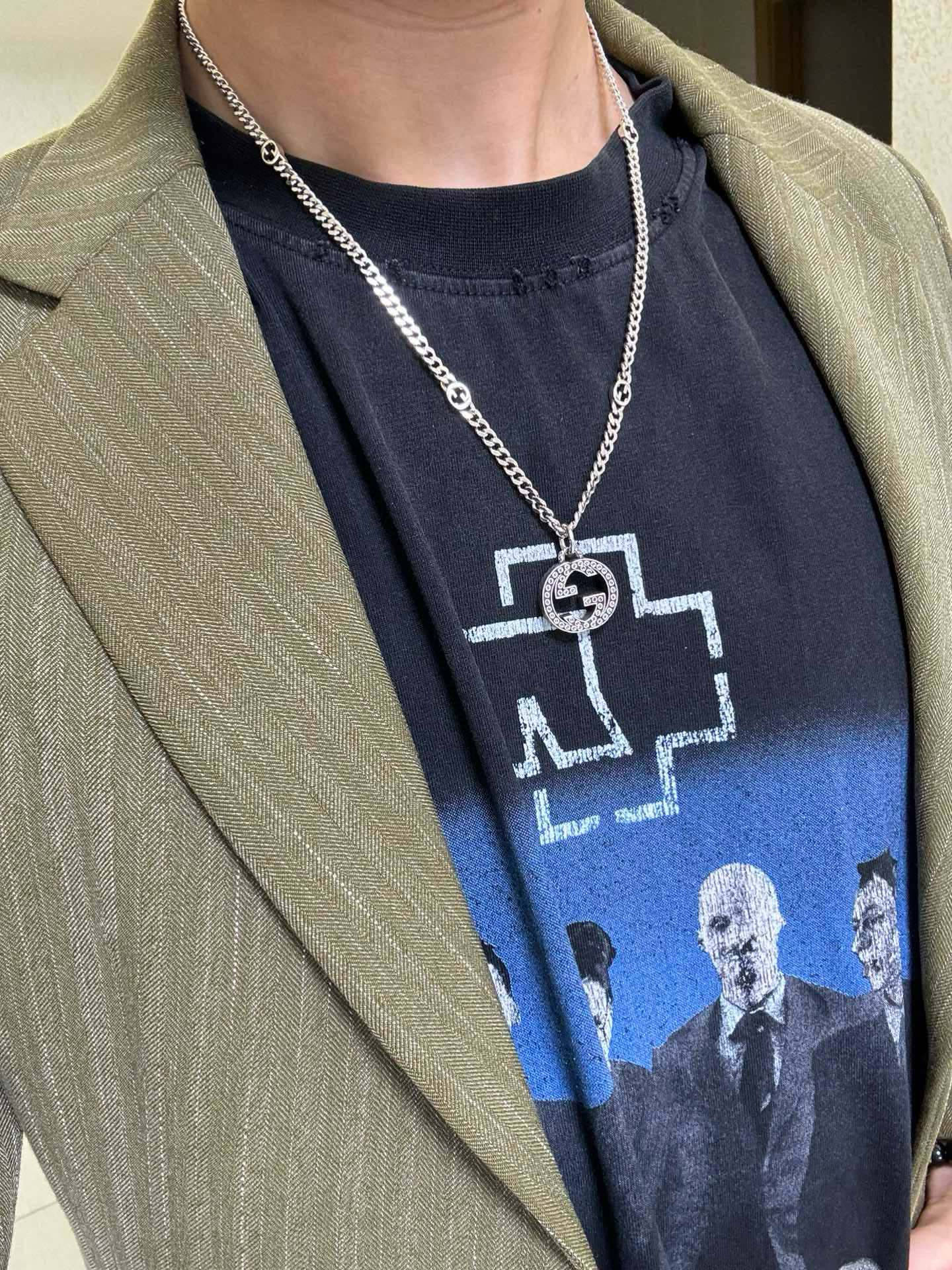    新品发布 👒𝐆𝐮𝐜𝐜𝐢古驰项链最新款链条档次更高明星同款Anger Forest系列双G经典款联名