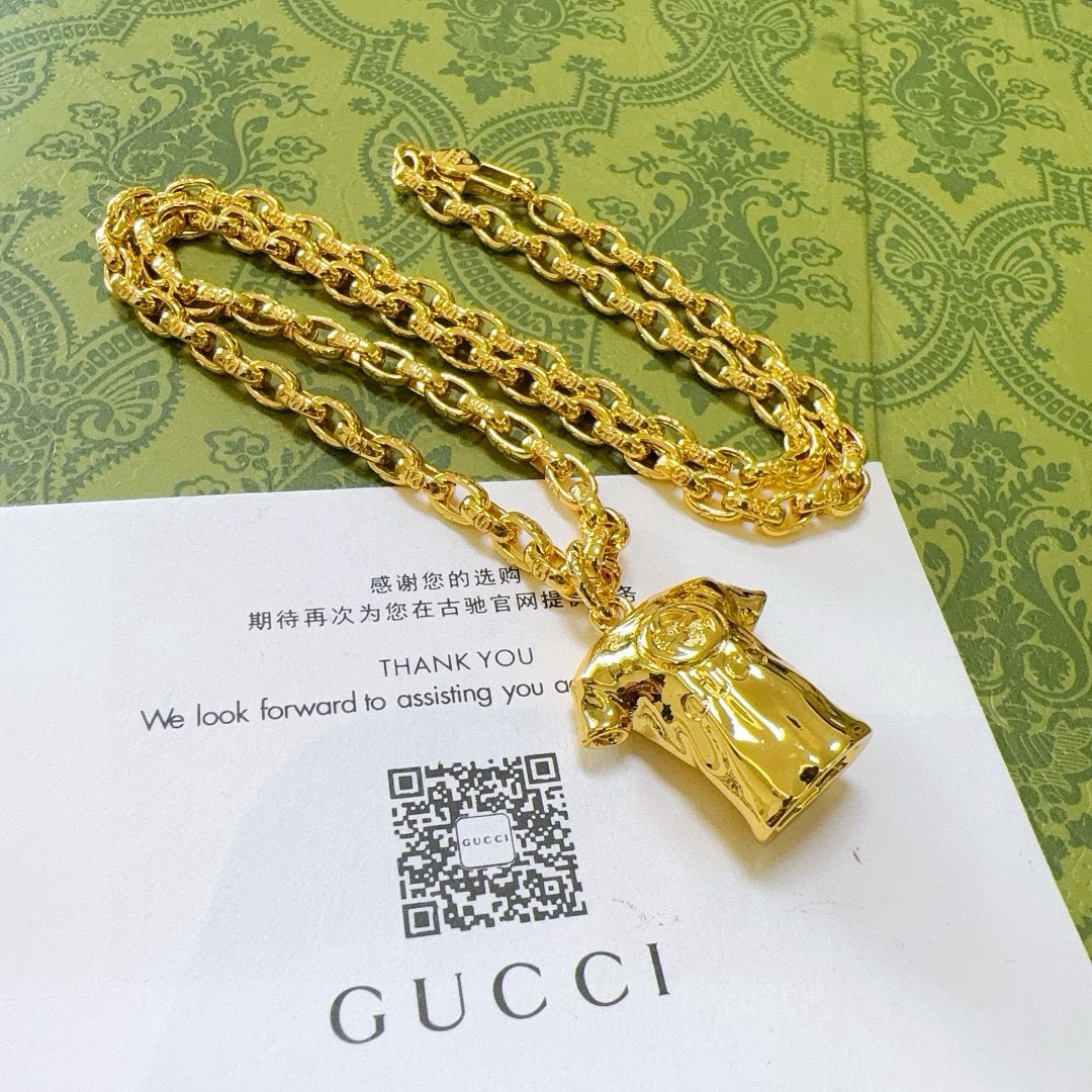    新品发布 👒𝐆𝐮𝐜𝐜𝐢古驰项链最新款链条档次更高明星同款Anger Forest系列双G经典款艺术