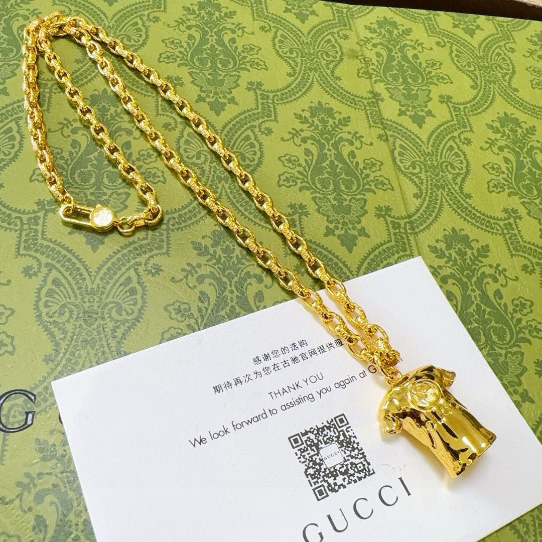    新品发布 👒𝐆𝐮𝐜𝐜𝐢古驰项链最新款链条档次更高明星同款Anger Forest系列双G经典款艺术