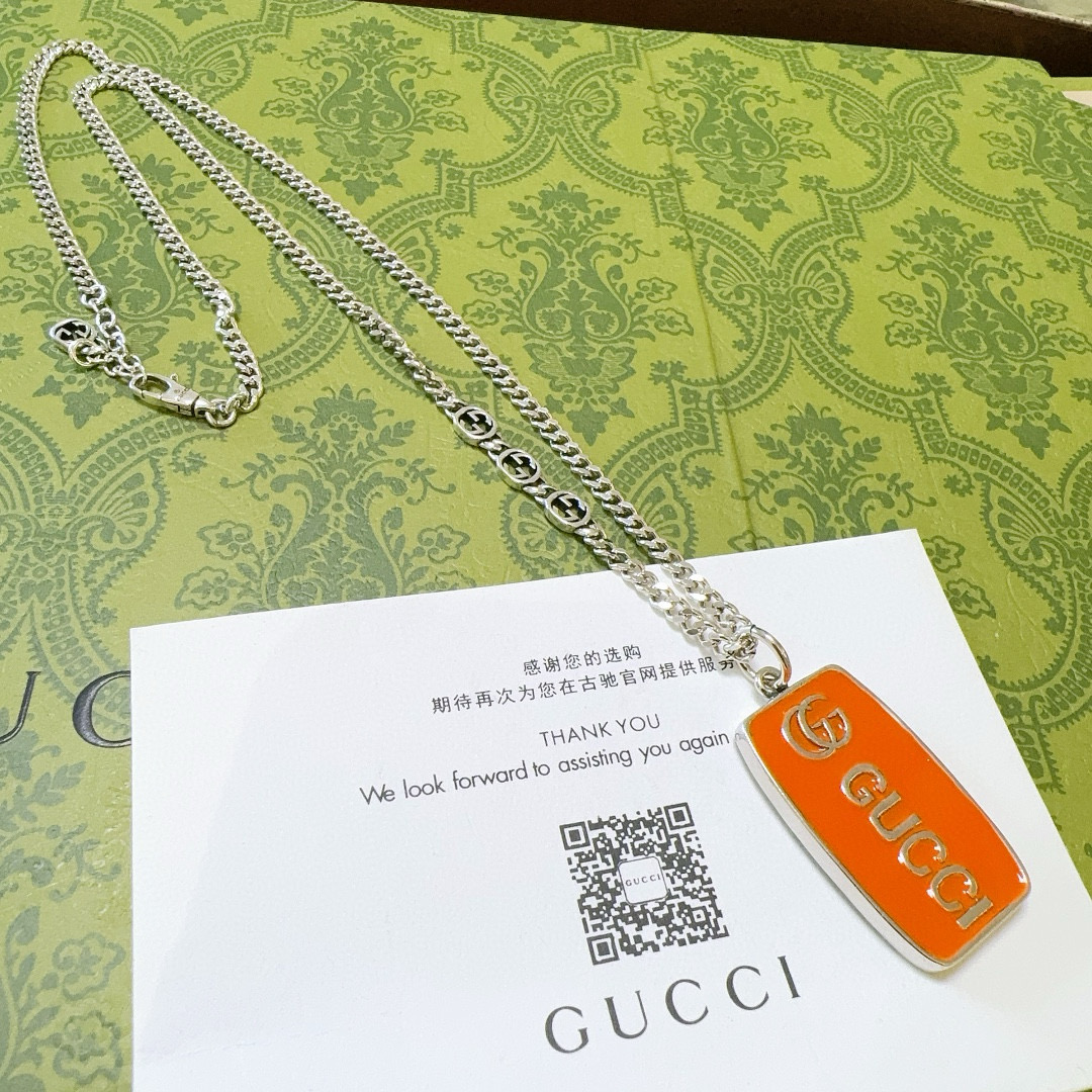    新品发布 👒𝐆𝐮𝐜𝐜𝐢古驰项链最新款链条档次更高明星同款Anger Forest系列双G经典款联名