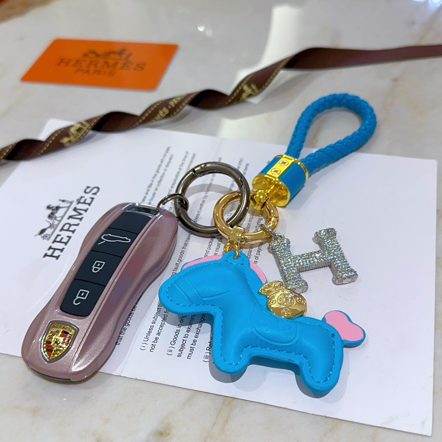 。新款Hermes爱马仕钥匙扣钥匙扣加厚版 铂金版。高级精工版色色众多网红同款 爱马仕挂饰钥匙扣❗️太考