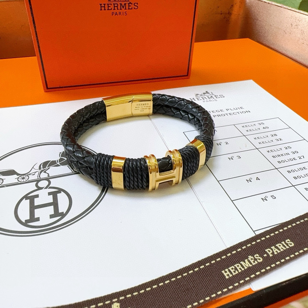     新品发售 👒🐎爱马仕手绳手环最新款纯手工头层牛皮材质档次更高明星同款H系列系列🎸经典款系列手链手