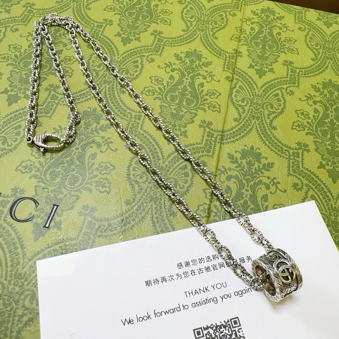     新品发布👒𝐆𝐮𝐜𝐜𝐢古驰项链2025最新款链条档次更高明星同款Anger Forest系列双G古