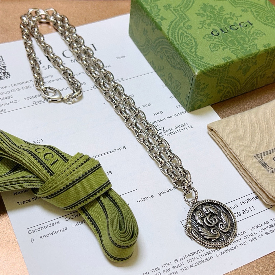     新品发布👒巨帅🤠𝐆𝐮𝐜𝐜𝐢古驰项链最新款链条加粗加厚款档次更高明星同款Anger Forest系