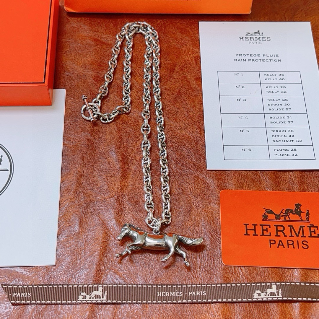🐴🐴🐴 爱马仕项链 新品发布 HERMES 必备款猪鼻子系列首饰 高端定制.高端链条经典搭配 新品 简单
