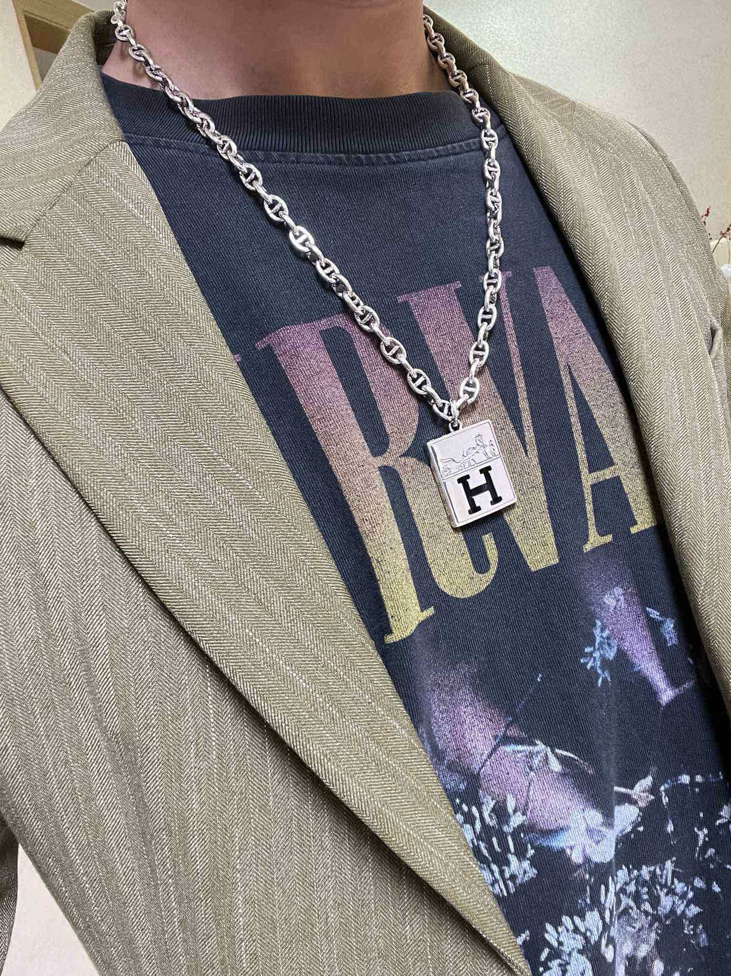 🐴🐴🐴 爱马仕项链 新品发布 HERMES 必备款猪鼻子系列首饰 高端定制.高端链条经典搭配 新品 简单