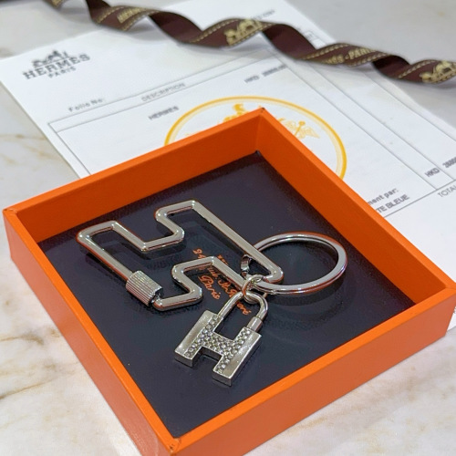 Hermes Keychains, Silver Plated Keyring,H Pendant Lock Charm, Gift for Him/Her 1 Hermes Keychains, Silver Plated Keyring,H Pendant Lock Charm, Gift for Him/Her