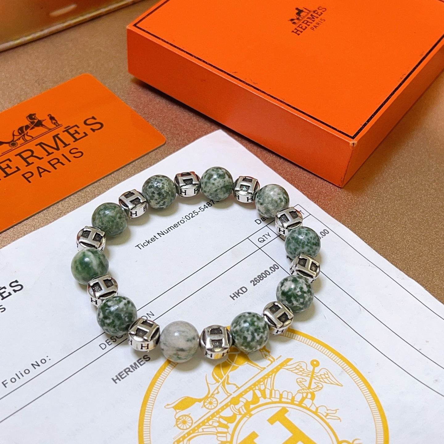   新品发布 👒Hermas爱马仕手链👨👩奢华爱马仕手串 天然石药王石手链男女同款 最新款全件串珠手链档