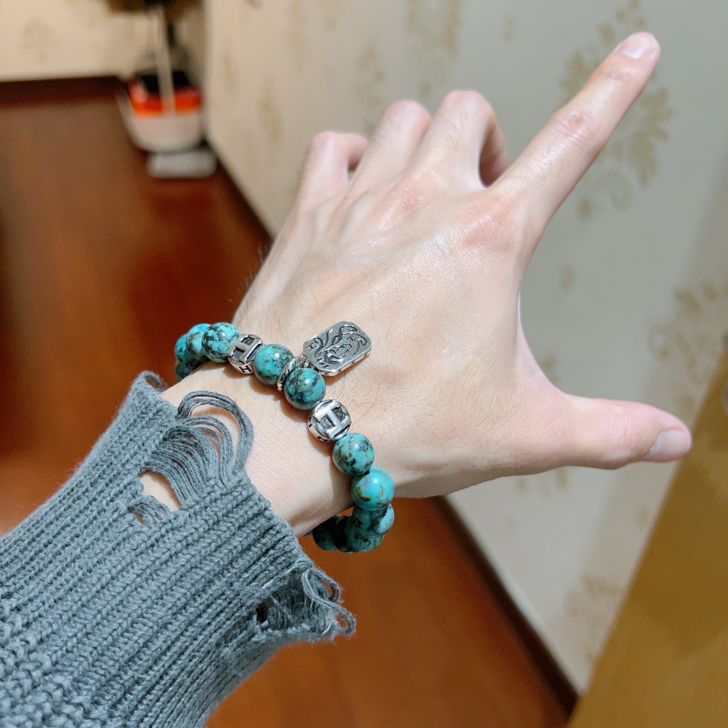   新品发布 👒Hermas爱马仕手链👨👩奢华爱马仕手串 天然石蛇皮石手链男女同款 最新款全件串珠手链档