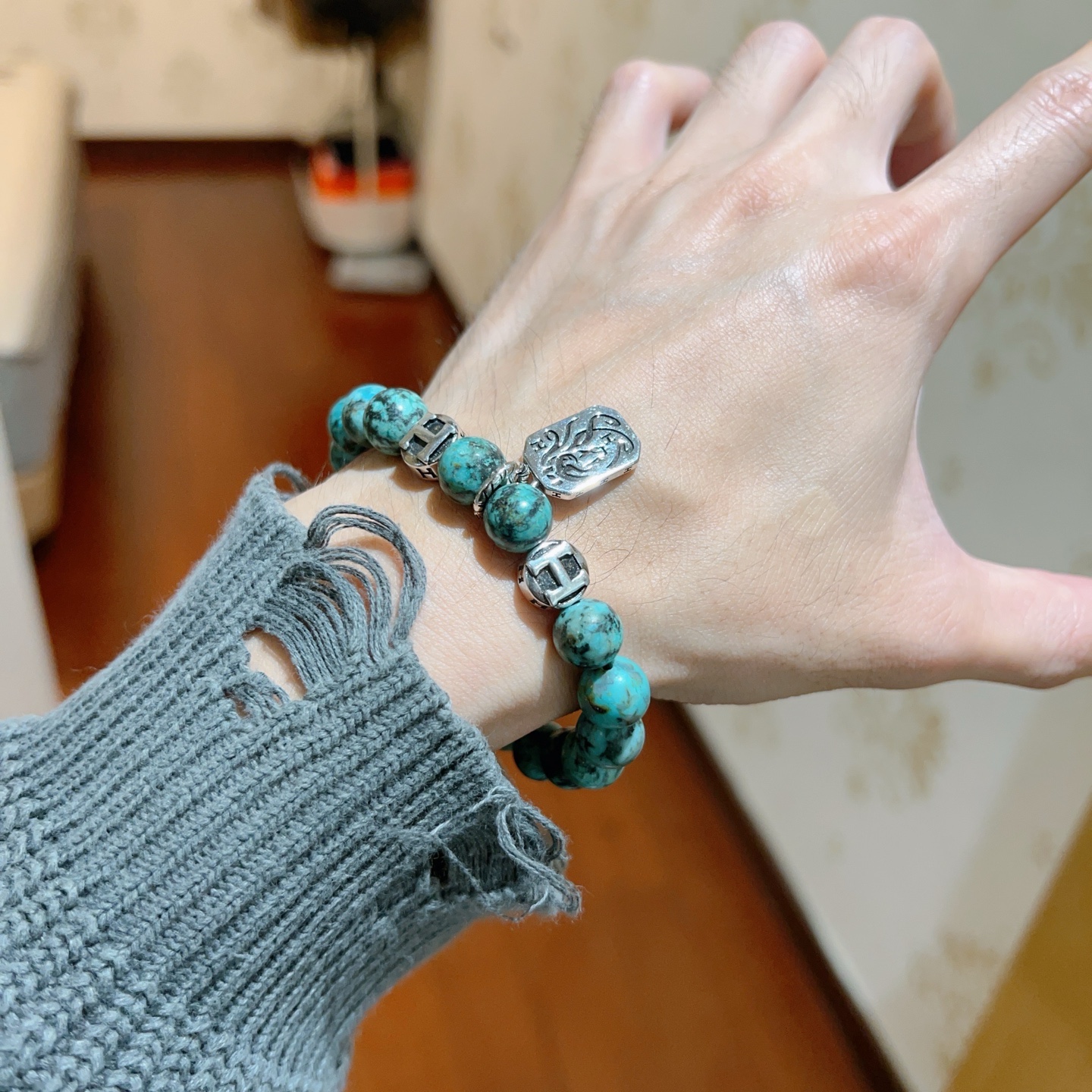   新品发布 👒Hermas爱马仕手链👨👩奢华爱马仕手串 天然石蛇皮石手链男女同款 最新款全件串珠手链档