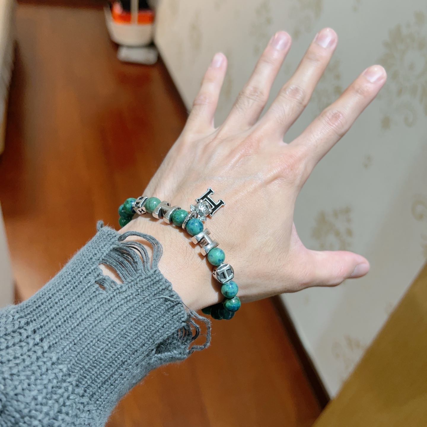   新品发布 👒Hermas爱马仕手链👨👩奢华爱马仕手串 玛瑙石手链男女同款 最新款全件串珠手链档次更高