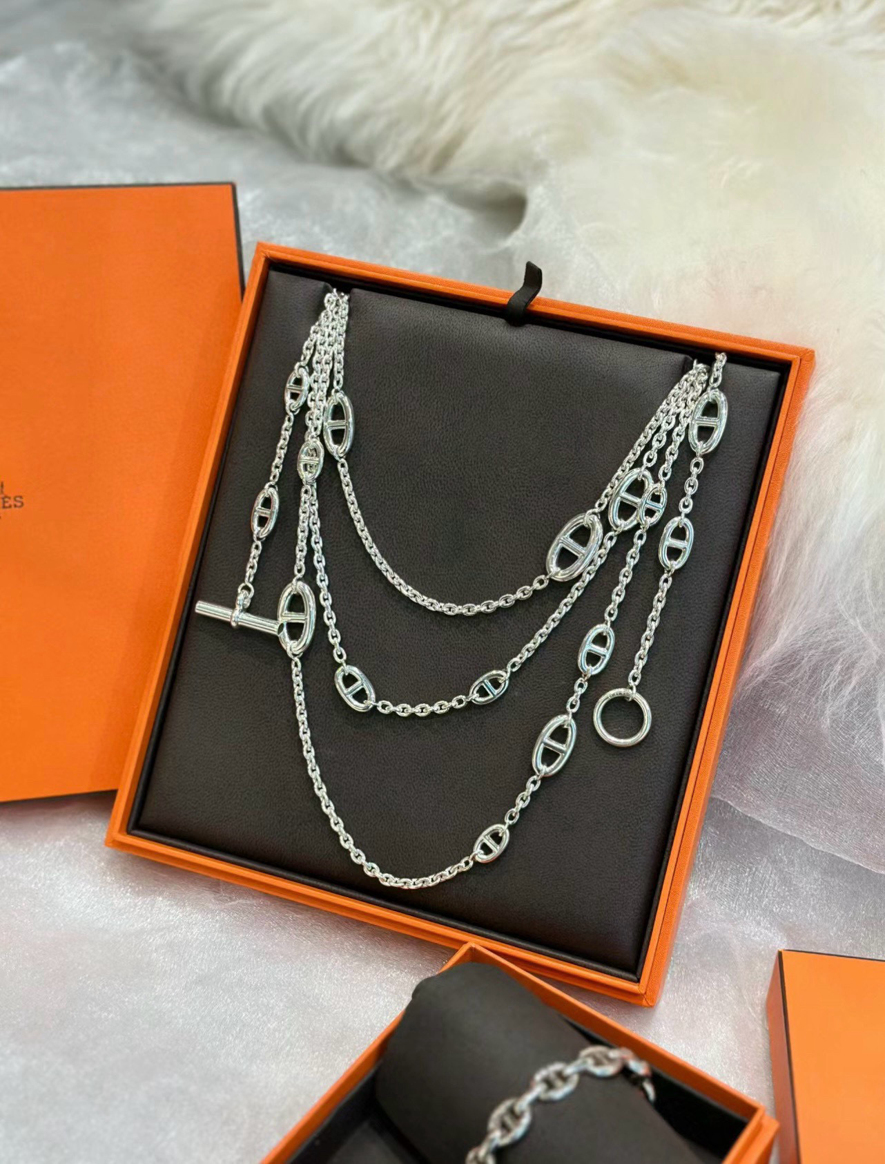 🐴🐴🐴 爱马仕项链 新品发布 HERMES 必备款猪鼻子长款系列首饰 高端定制.高端链条经典搭配 新品 