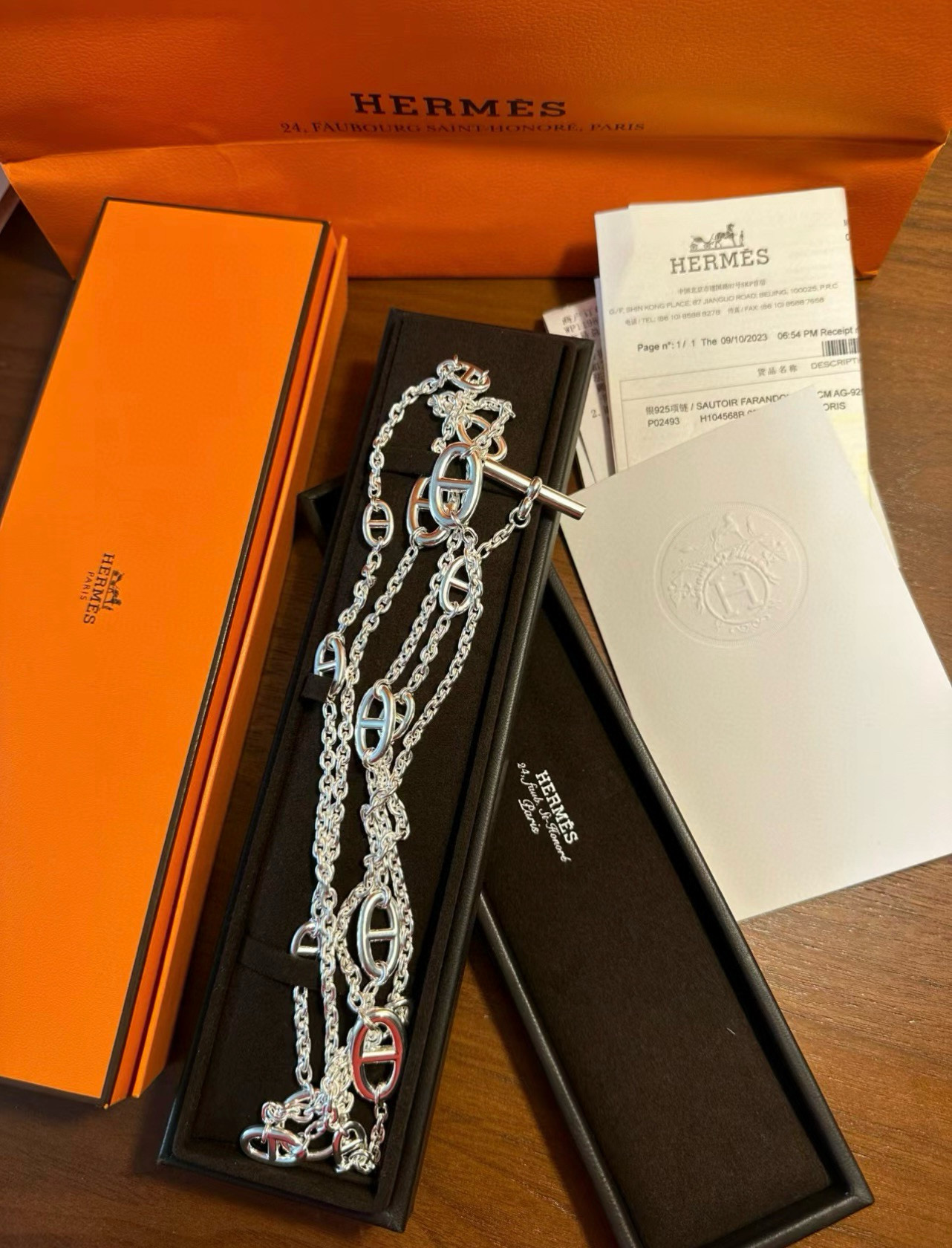 🐴🐴🐴 爱马仕项链 新品发布 HERMES 必备款猪鼻子长款系列首饰 高端定制.高端链条经典搭配 新品 
