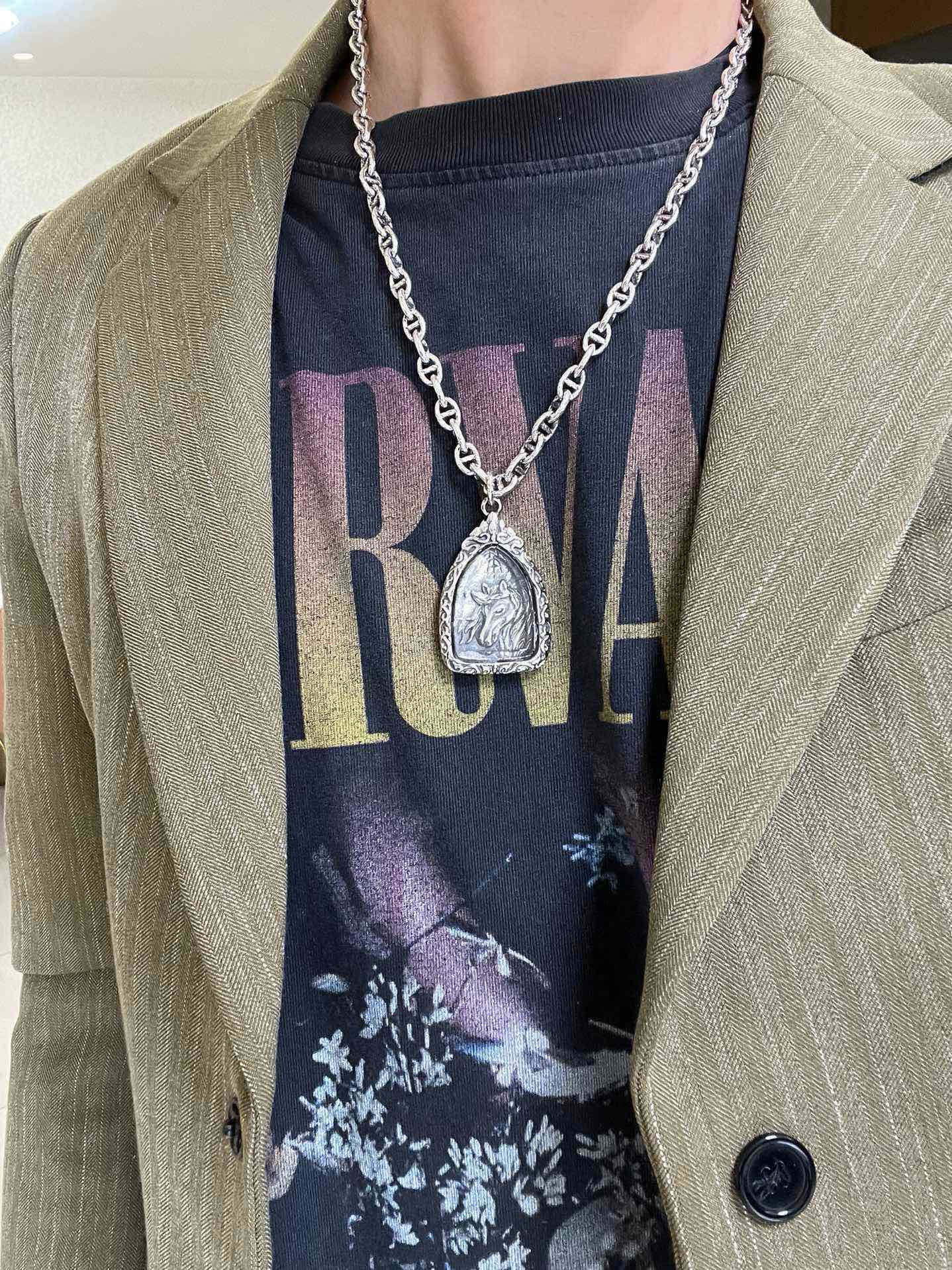 。🌀🌟HERMES  爱马仕项链 马牌项链系列首饰 进口定制.高端链条经典搭配 新品 简单时尚🌟专柜一致