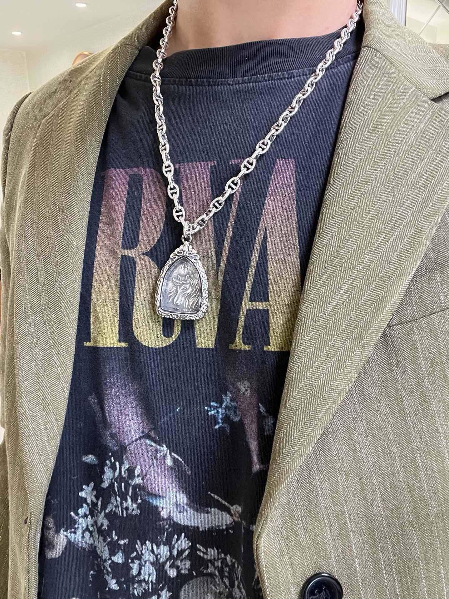 。🌀🌟HERMES  爱马仕项链 马牌项链系列首饰 进口定制.高端链条经典搭配 新品 简单时尚🌟专柜一致