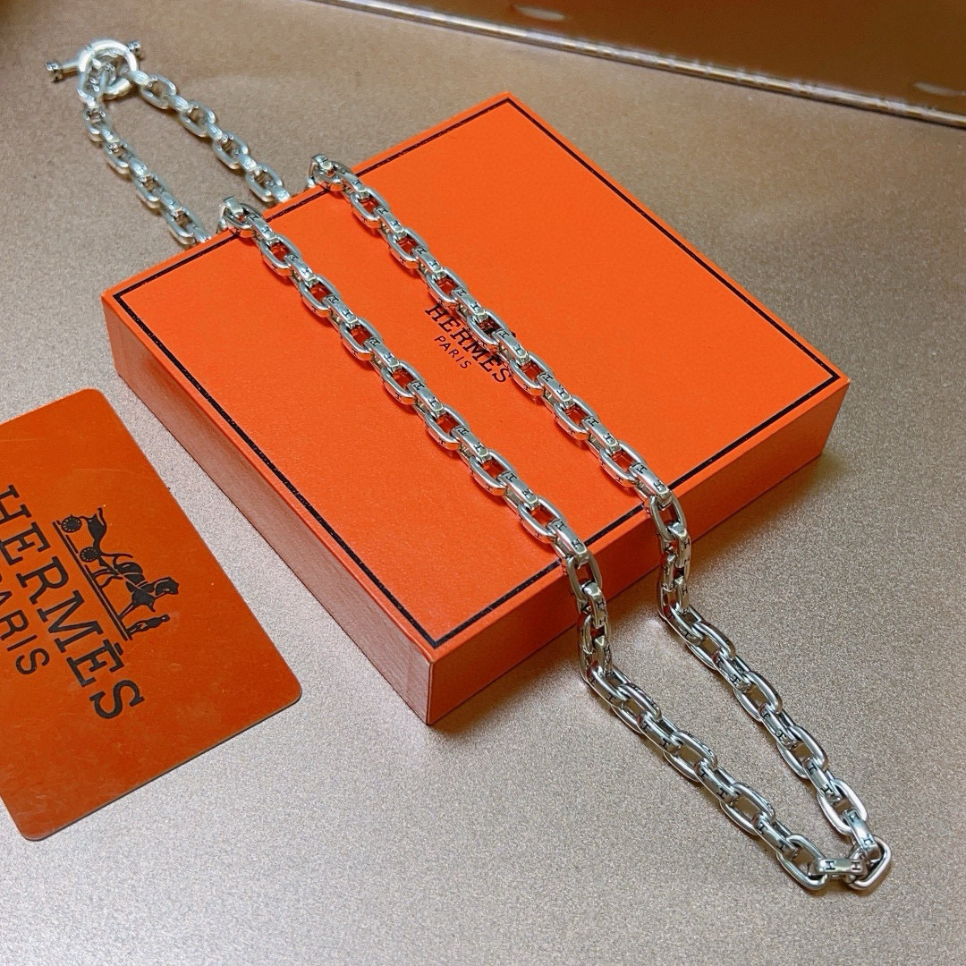。🌀🌟HERMES  爱马仕项链 TO项链系列首饰 进口定制.高端链条经典搭配 新品 简单时尚🌟专柜一致