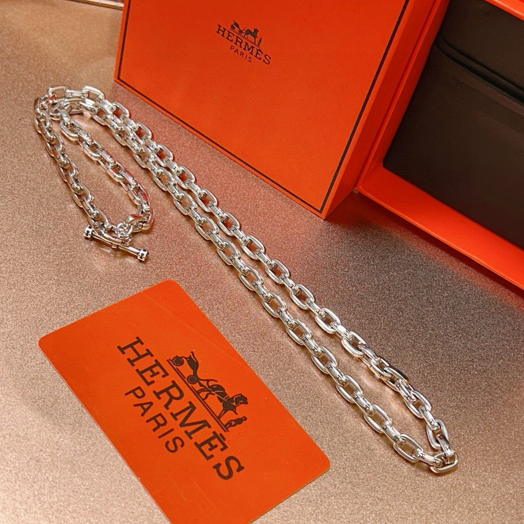 。🌀🌟HERMES  爱马仕项链 TO项链系列首饰 进口定制.高端链条经典搭配 新品 简单时尚🌟专柜一致