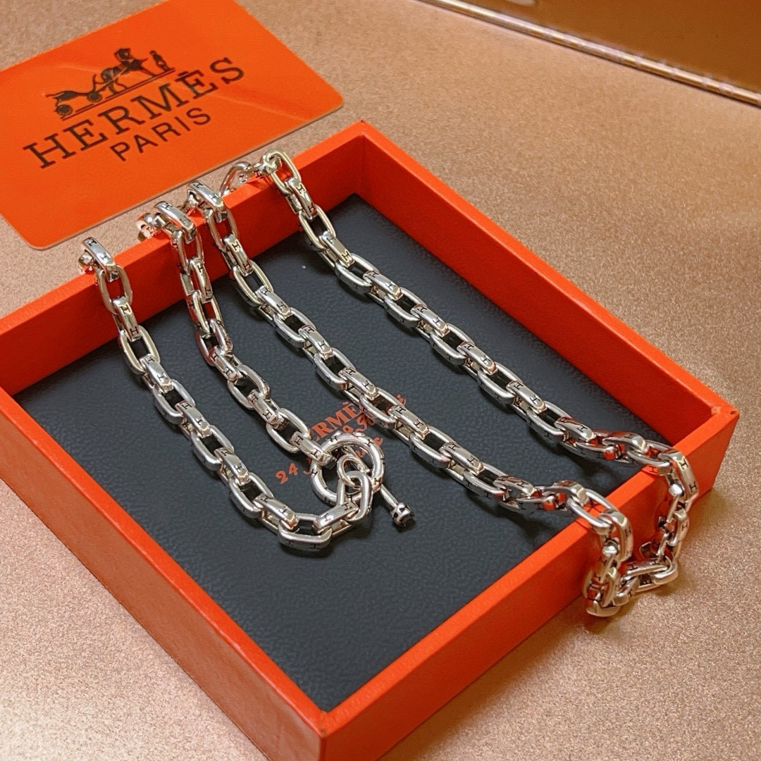 。🌀🌟HERMES  爱马仕项链 TO项链系列首饰 进口定制.高端链条经典搭配 新品 简单时尚🌟专柜一致