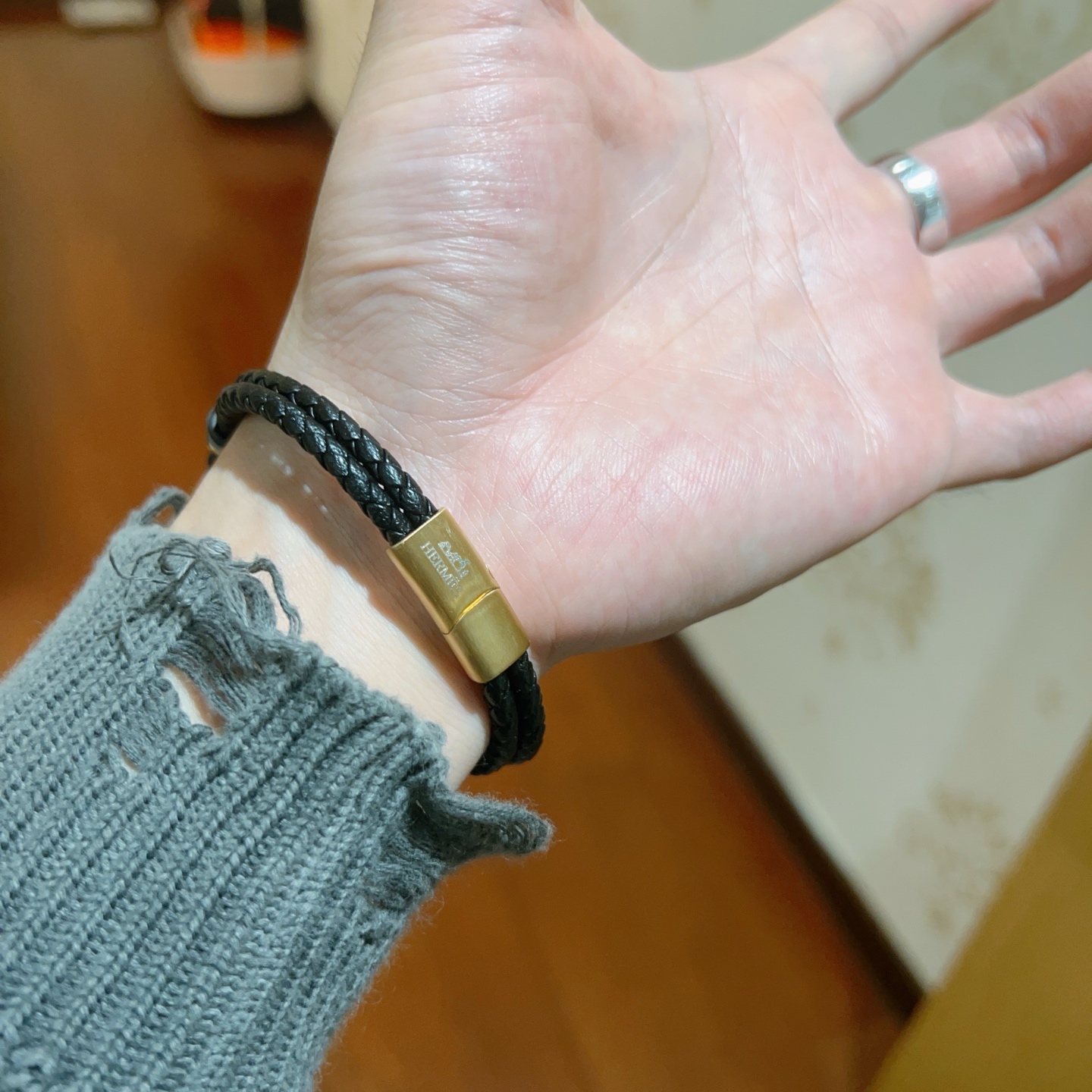     新品发售 👒🐈‍⬛爱马仕皮绳手环最新款纯手工皮材质档次更高明星同款Anger Forest系列爱