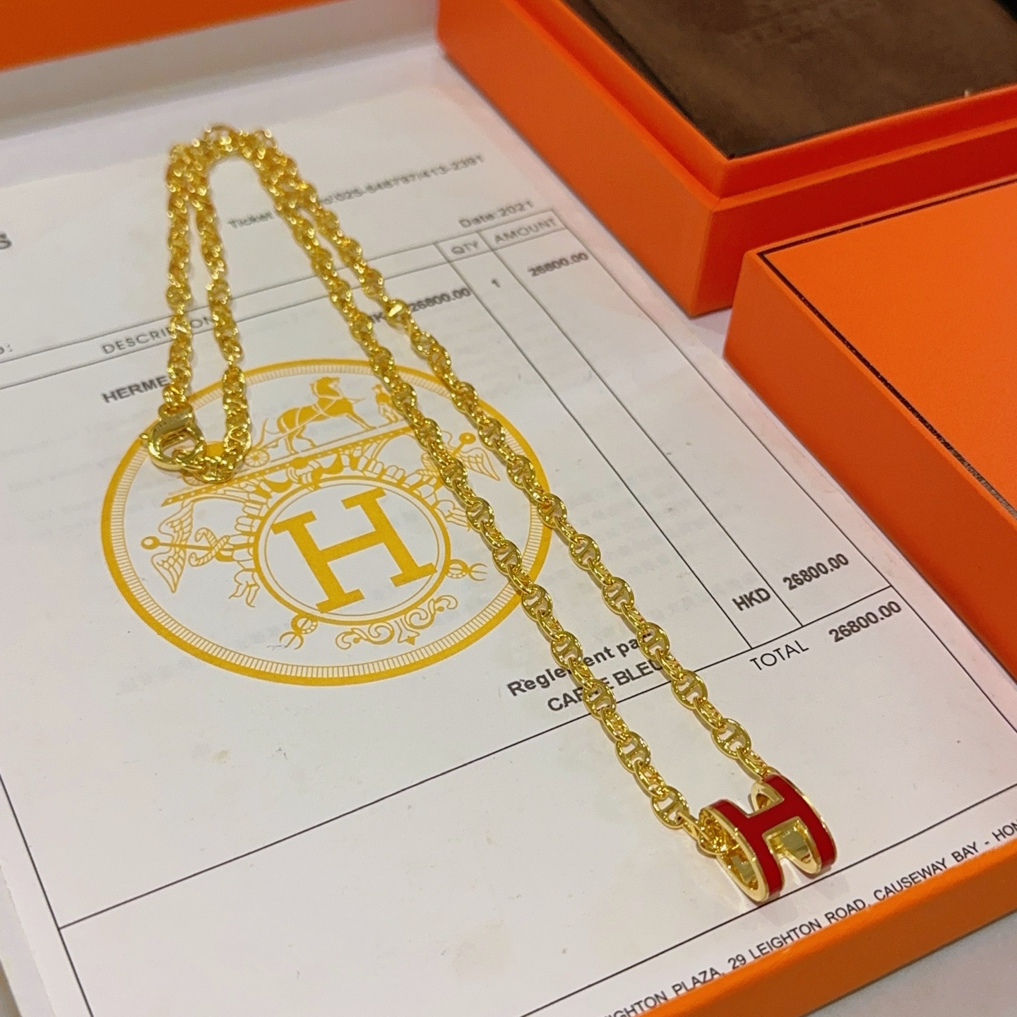  🌀🌟HERMES  爱马仕项链 H字母椭圆系列首饰 进口珐琅镀.猪鼻子链条经典搭配 原版logo新品 