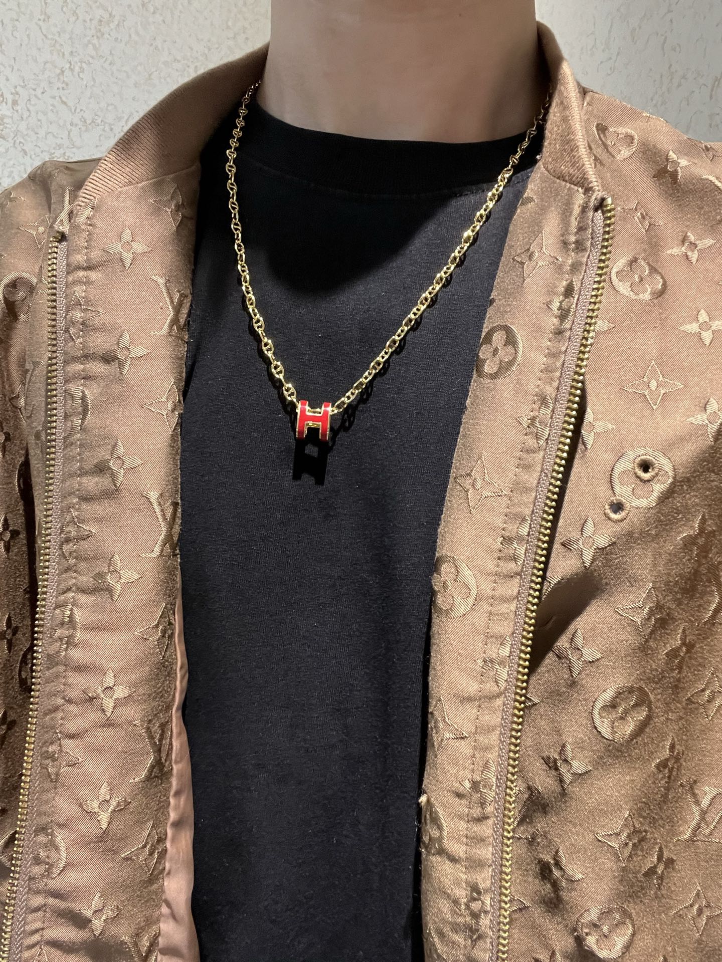  🌀🌟HERMES  爱马仕项链 H字母椭圆系列首饰 进口珐琅镀.猪鼻子链条经典搭配 原版logo新品 