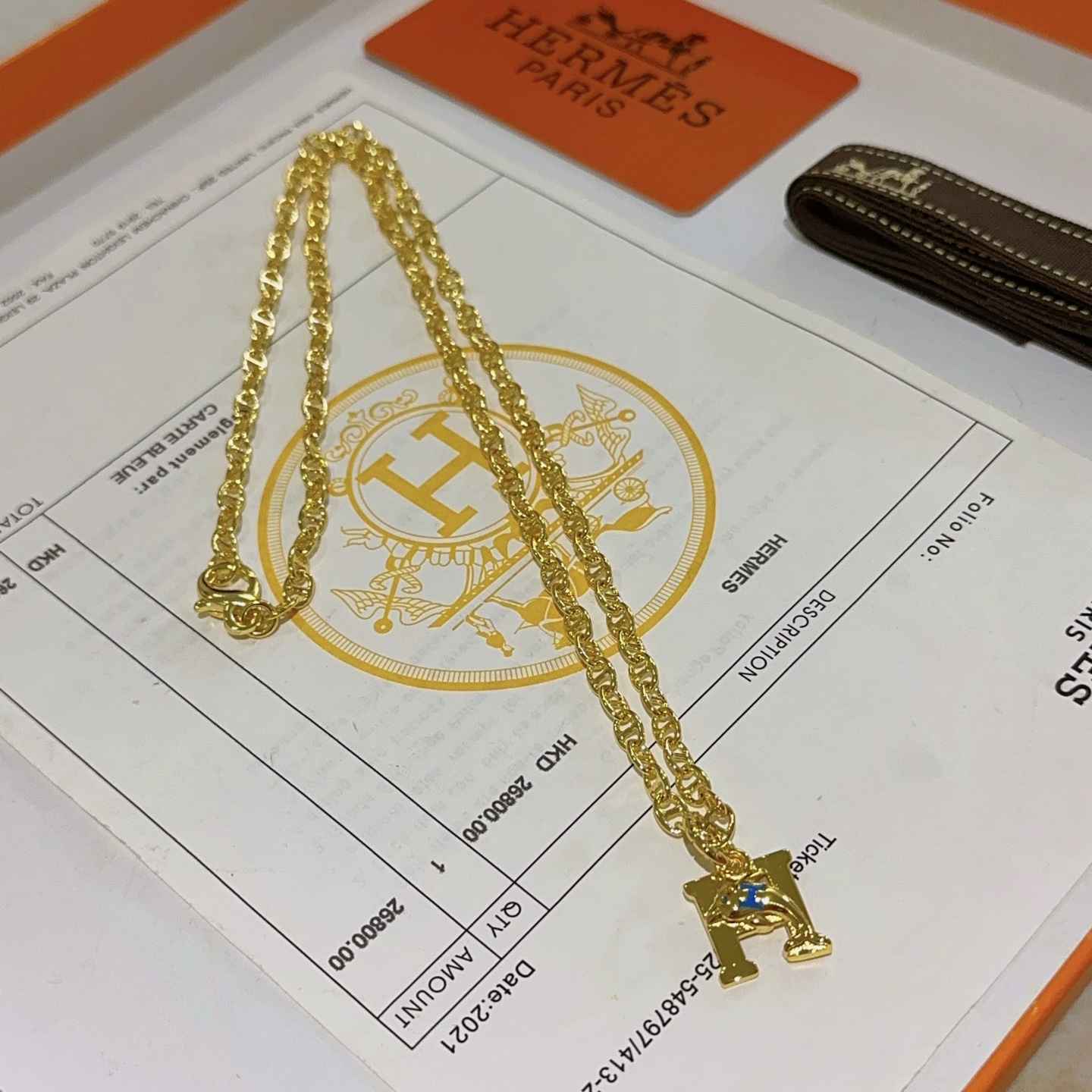  🌀🌟HERMES  爱马仕项链 H字母椭圆系列首饰 进口珐琅镀.猪鼻子链条经典搭配 原版logo新品 