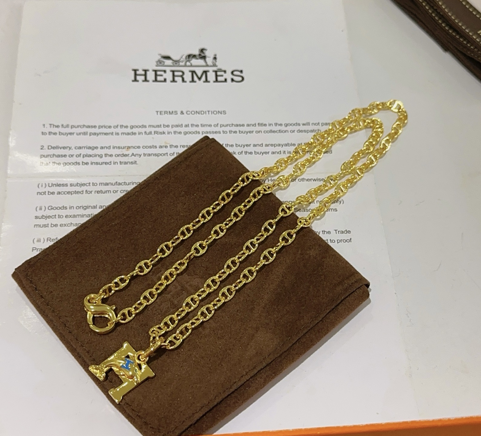  🌀🌟HERMES  爱马仕项链 H字母椭圆系列首饰 进口珐琅镀.猪鼻子链条经典搭配 原版logo新品 