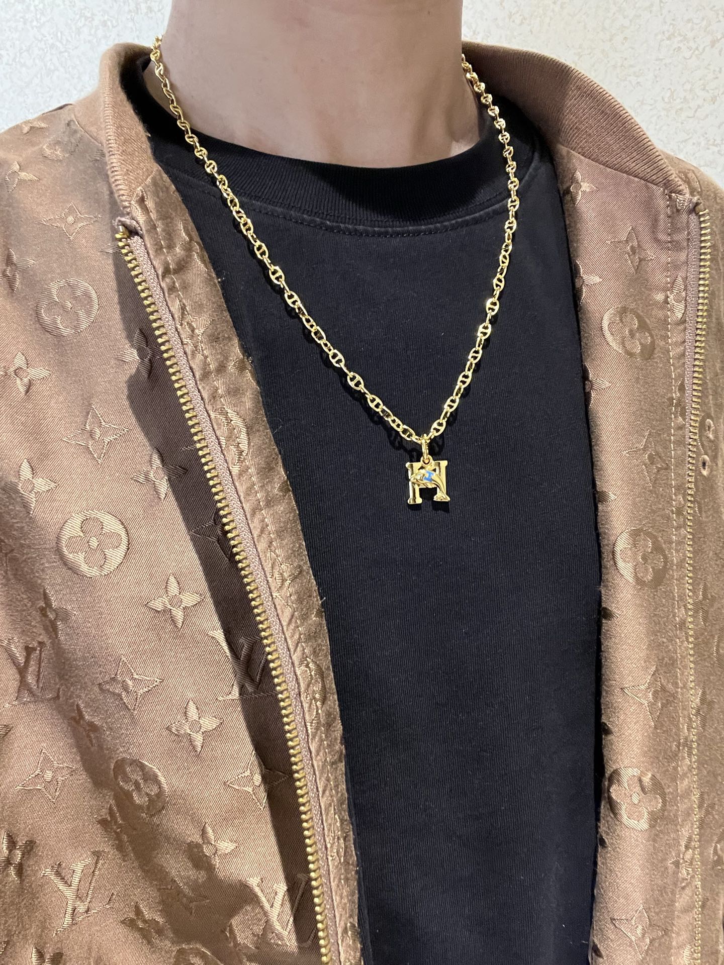  🌀🌟HERMES  爱马仕项链 H字母椭圆系列首饰 进口珐琅镀.猪鼻子链条经典搭配 原版logo新品 