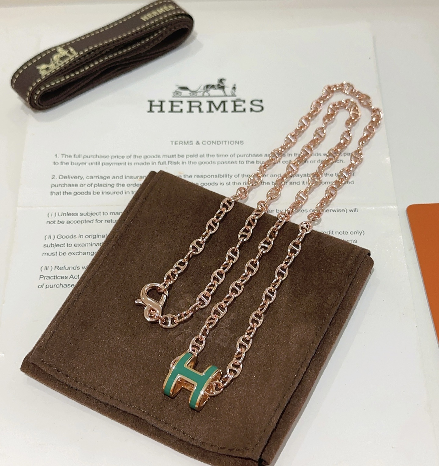  🌀🌟HERMES  爱马仕项链 H字母椭圆系列首饰 进口珐琅镀.猪鼻子链条经典搭配 原版logo新品 