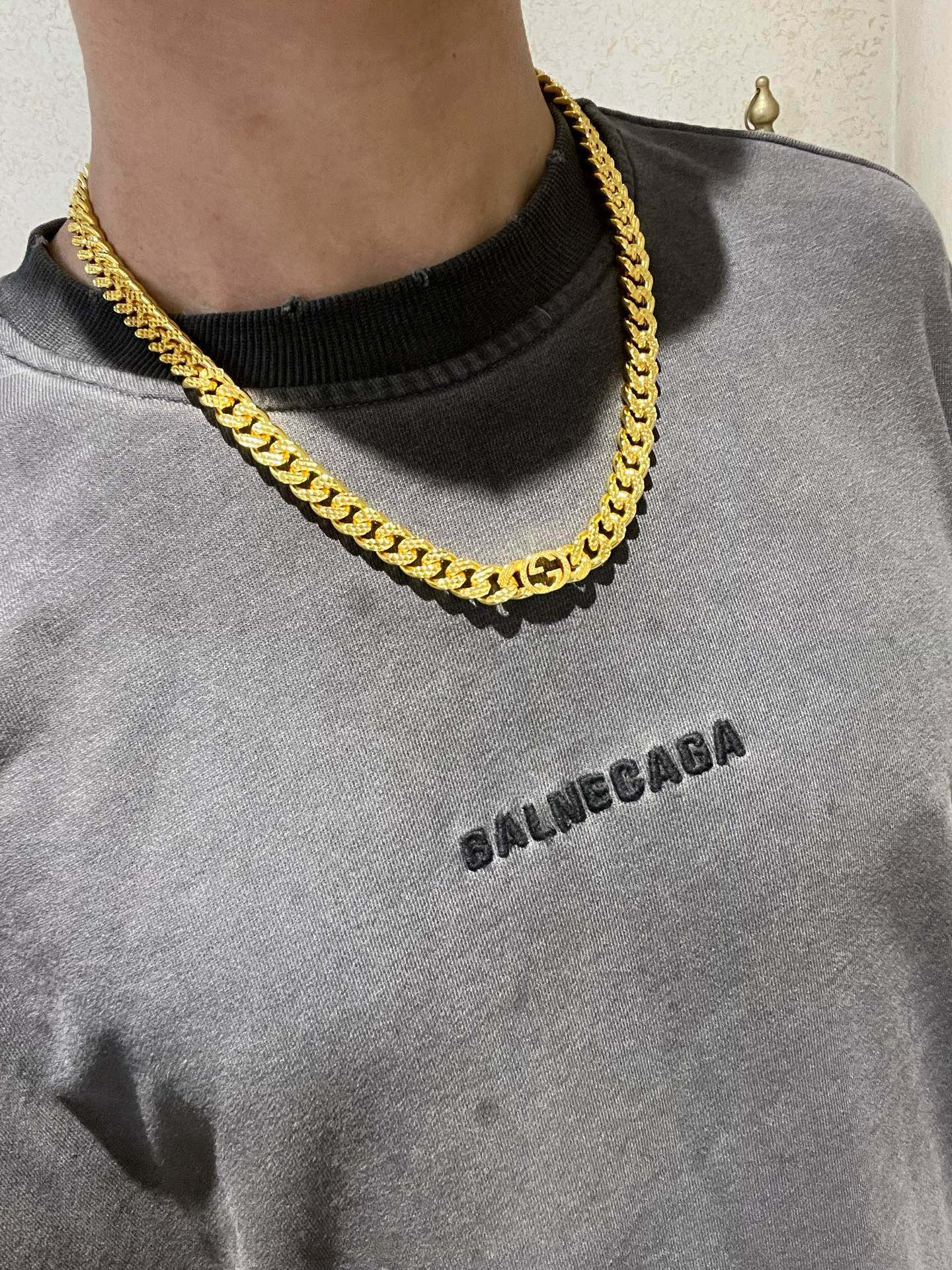  古驰套装新品发布   🔥🔥 不爆不发 抖音带货网红首选 𝐆𝐮𝐜𝐜𝐢古驰项链最新款链条档次更高明星同款A